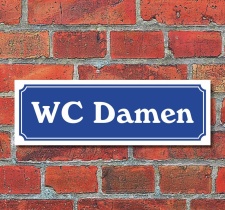 Schild im Straßenschild-Design "WC Damen"...