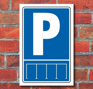 Schild Parkordnung Gerade Parkplatz Privatparkplatz Hochkant 3 mm Alu-Verbund 300 x 200 mm