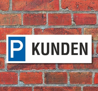 Schild Kunden Besucher G&auml;ste Privatparkplatz Parkschild Parkplatz 30x10 cm