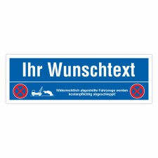 Parkplatzschild „Ihr Wunschtext“ –...