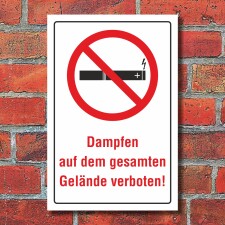 Schild Vapes Vapen Dampfen auf dem gesamten Gelände...