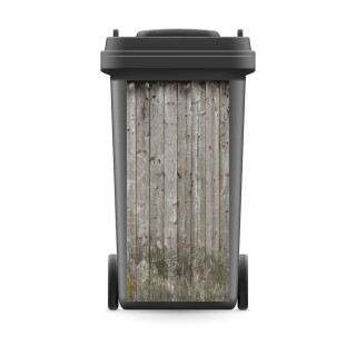 Mülltonnenaufkleber Mülltonne Mülleimer Abfalltonne Sticker Holz Bretter - 800 x 370 mm