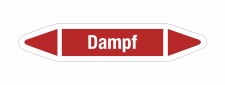 Rohrleitungskennzeichnung Aufkleber Etikett Dampf DIN...