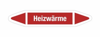 Rohrleitungskennzeichnung Aufkleber Etikett Heizwärme DIN 2403 Dampf