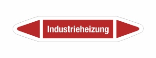 Rohrleitungskennzeichnung Aufkleber Etikett Industrieheizung DIN 2403 Dampf - 300 x 60 mm / 1000 Stück