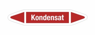 Rohrleitungskennzeichnung Aufkleber Etikett Kondensat DIN 2403 Dampf - 180 x 36 mm / 50 Stück
