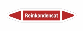 Rohrleitungskennzeichnung Aufkleber Etikett Reinkondensat DIN 2403 Dampf - 75 x 15 mm / 20 Stück