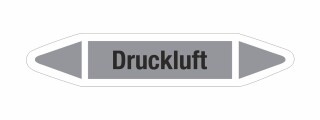 Rohrleitungskennzeichnung Aufkleber Etikett Druckluft DIN 2403 Luft - 180 x 36 mm / 100 Stück