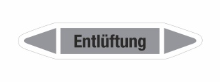 Rohrleitungskennzeichnung Aufkleber Etikett Entl&uuml;ftung DIN 2403 Luft