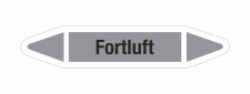 Rohrleitungskennzeichnung Aufkleber Etikett Fortluft DIN...