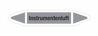 Rohrleitungskennzeichnung Aufkleber Etikett Instrumentenluft DIN 2403 Luft - 300 x 60 mm / 1000 Stück