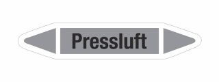Rohrleitungskennzeichnung Aufkleber Etikett Pressluft DIN 2403 Luft
