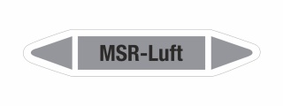 Rohrleitungskennzeichnung Aufkleber Etikett MSR-Luft DIN 2403 Luft - 75 x 15 mm / 10 Stück