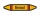 Rohrleitungskennzeichnung Aufkleber Etikett Benzol DIN 2403 Brennbare Gase - 75 x 15 mm / 10 Stück