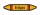 Rohrleitungskennzeichnung Aufkleber Etikett Erdgas DIN 2403 Brennbare Gase - 250 x 50 mm / 10 Stück