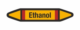 Rohrleitungskennzeichnung Aufkleber Etikett Ethanol DIN 2403 Brennbare Gase