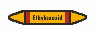 Rohrleitungskennzeichnung Aufkleber Etikett Ethylenoxid DIN 2403 Brennbare Gase