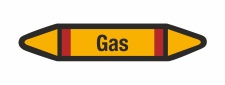 Rohrleitungskennzeichnung Aufkleber Etikett Gas DIN 2403 Brennbare Gase