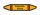 Rohrleitungskennzeichnung Aufkleber Gaspendelleitung DIN 2403 Brennbare Gase - 75 x 15 mm / 10 Stück