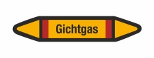 Rohrleitungskennzeichnung Aufkleber Etikett Gichtgas DIN...