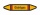 Rohrleitungskennzeichnung Aufkleber Etikett Gichtgas DIN 2403 Brennbare Gase - 75 x 15 mm / 10 Stück