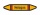 Rohrleitungskennzeichnung Aufkleber Etikett Heizgas DIN 2403 Brennbare Gase - 300 x 60 mm / 1000 Stück