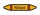 Rohrleitungskennzeichnung Aufkleber Etikett Klärgas DIN 2403 Brennbare Gase - 75 x 15 mm / 10 Stück