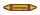 Rohrleitungskennzeichnung Aufkleber Etikett Kokereigas DIN 2403 Brennbare Gase - 75 x 15 mm / 10 Stück