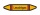 Rohrleitungskennzeichnung Aufkleber Etikett Leuchtgas DIN 2403 Brennbare Gase - 75 x 15 mm / 10 Stück