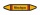 Rohrleitungskennzeichnung Aufkleber Etikett Mischgas DIN 2403 Brennbare Gase - 75 x 15 mm / 10 Stück