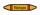 Rohrleitungskennzeichnung Aufkleber Etikett Rückgas DIN 2403 Brennbare Gase - 75 x 15 mm / 10 Stück