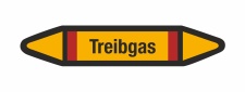 Rohrleitungskennzeichnung Aufkleber Etikett Treibgas DIN 2403 Brennbare Gase