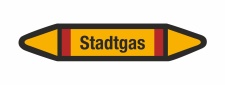 Rohrleitungskennzeichnung Aufkleber Etikett Stadtgas DIN 2403 Brennbare Gase