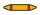 Rohrleitungskennzeichnung Aufkleber Etikett Blanko DIN 2403 Brennbare Gase - 75 x 15 mm / 10 Stück
