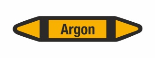 Rohrleitungskennzeichnung Aufkleber Etikett Argon DIN 2403 Nichtbrennbare Gase