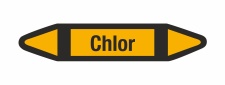 Rohrleitungskennzeichnung Aufkleber Etikett Chlor DIN...