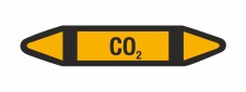 Rohrleitungskennzeichnung Aufkleber Etikett CO2 DIN 2403...