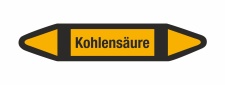 Rohrleitungskennzeichnung Aufkleber Kohlens&auml;ure DIN...