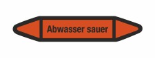 Rohrleitungskennzeichnung Aufkleber Etikett Abwasser...