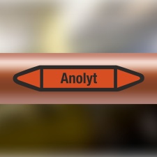 Rohrleitungskennzeichnung Aufkleber Etikett Anolyt DIN...
