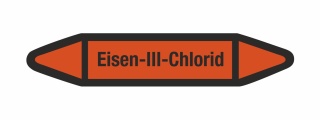 Rohrleitungskennzeichnung Aufkleber Etikett Eisen 3 Chlorid DIN 2403 Säuren