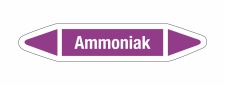 Rohrleitungskennzeichnung Aufkleber Etikett Ammoniak DIN...