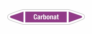 Rohrleitungskennzeichnung Aufkleber Etikett Carbonat DIN 2403 Laugen - 75 x 15 mm / 10 Stück