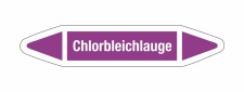 Rohrleitungskennzeichnung Aufkleber Etikett Chlorbleichlauge DIN 2403 Laugen