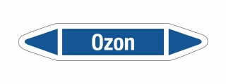 Rohrleitungskennzeichnung Aufkleber Etikett Ozon DIN 2403 Sauerstoff