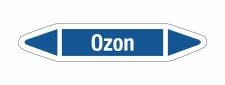 Rohrleitungskennzeichnung Aufkleber Etikett Ozon DIN 2403 Sauerstoff - 75 x 15 mm / 10 Stück