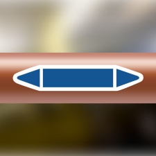 Rohrleitungskennzeichnung Aufkleber Etikett Blanko DIN 2403 Sauerstoff