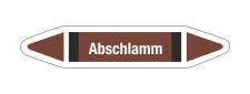 Rohrleitungskennzeichnung Aufkleber Etikett Abschlamm DIN...