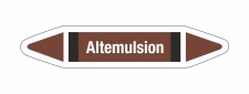 Rohrleitungskennzeichnung Aufkleber Etikett Altemulsion DIN 2403 - 300 x 60 mm / 1000 Stück