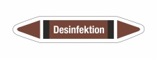 Rohrleitungskennzeichnung Aufkleber Etikett Desinfektion DIN 2403 - 75 x 15 mm / 10 Stück